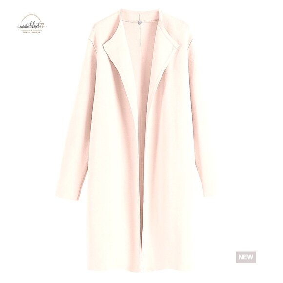 Sweaters - Oversized Cardigan Sweater Long Sleeve Lapel Trench Coatigan Blazer Jacket